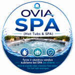 Kubilų, masažinių vonių (džiakuzi) priežiūros be chloro mini rinkinys dezinfekcijai ir apsaugai nuo bakterijų ir vandens žaliavimo OVIA SPA + AQUABLANC O2